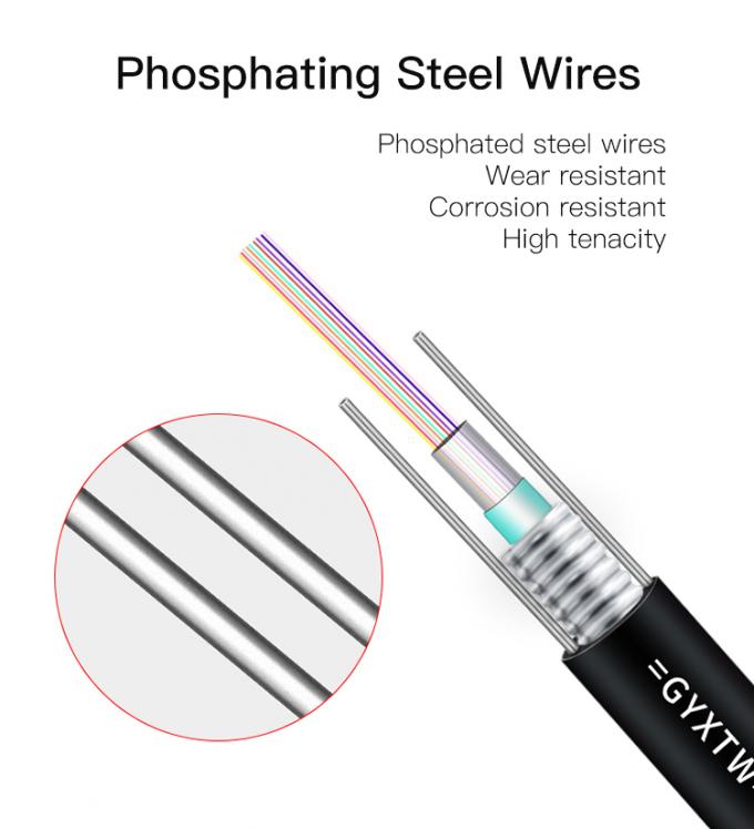 GYTXW 2 4 6 Core Single Mode G652D Fiber Optical Cable