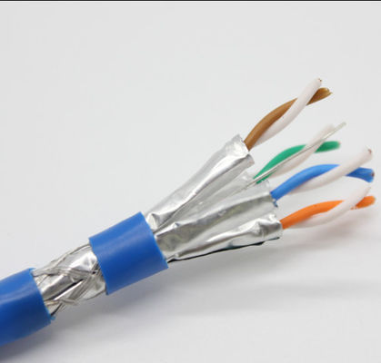 500MHz  SFTP Double Shielded Pure Copper Cat6A LAN Cable