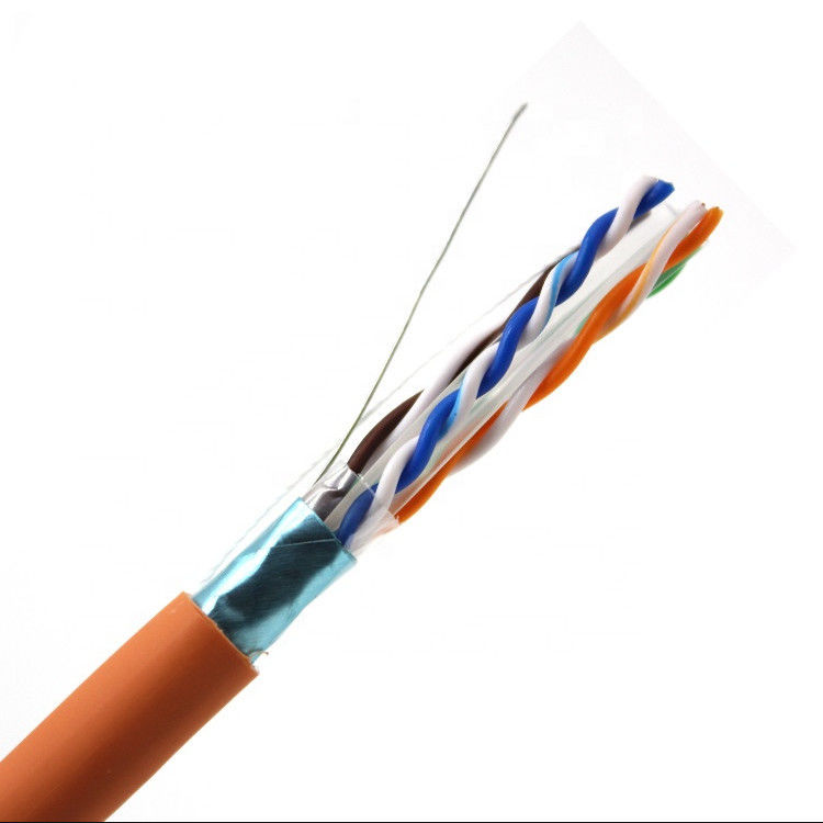 1000ft 2pr 4pr Al Tape Cat6 LAN Cable , Shielded Cat 6 Ethernet Cable CU CCA Copper