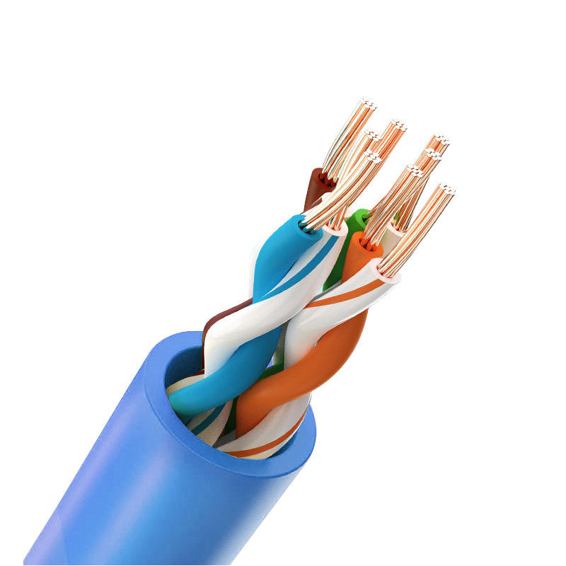 UTP Shield PVC 8 Conductors Cat5e Patch Cord , External Cat5e Cable 50m