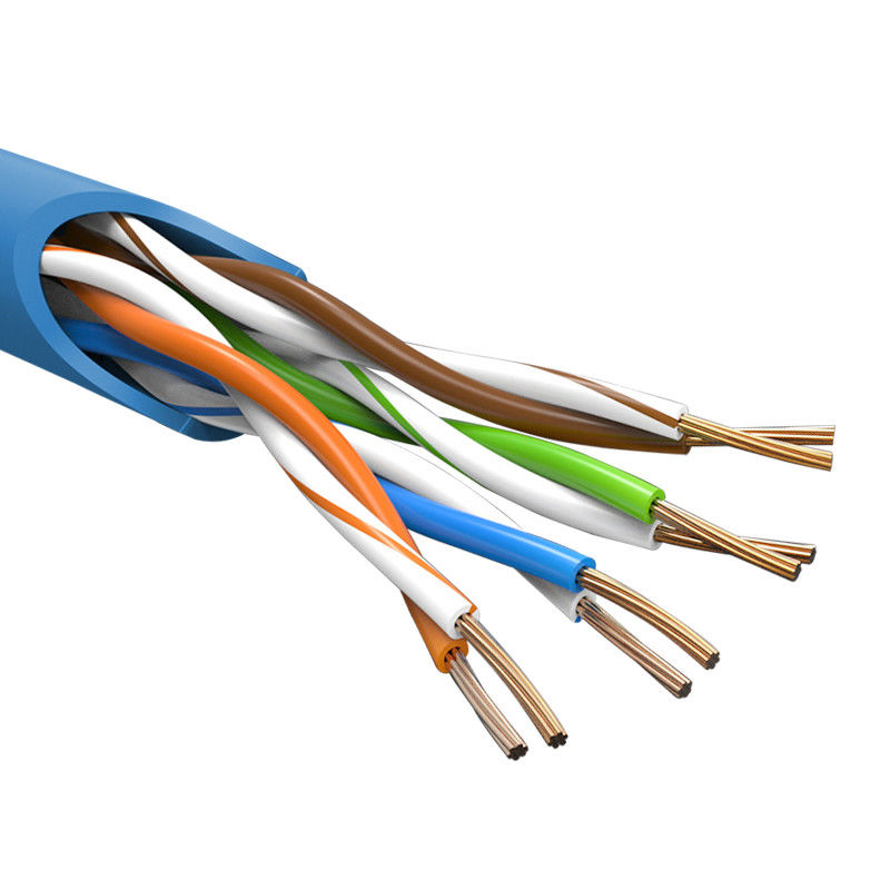 UTP Shield PVC 8 Conductors Cat5e Patch Cord , External Cat5e Cable 50m