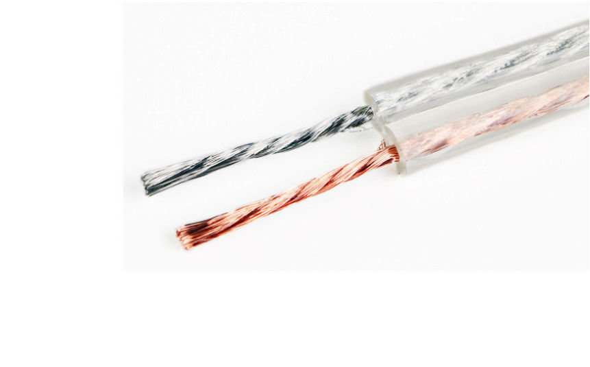 Transparent Soft Copper OFC  2 Core 14 Awg Composite Audio Video Cable