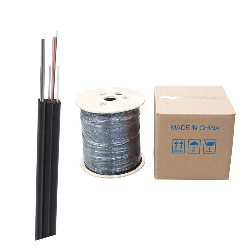GJYFXCH G657A G652D 1 Core 2 Core FTTH Drop Cable , Fiber Optic Ethernet Cable