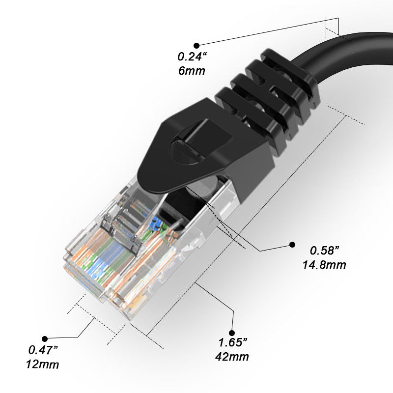 Pure Copper 1 Gigabit RJ45 Network Lan Patch Cord 8 Conductors