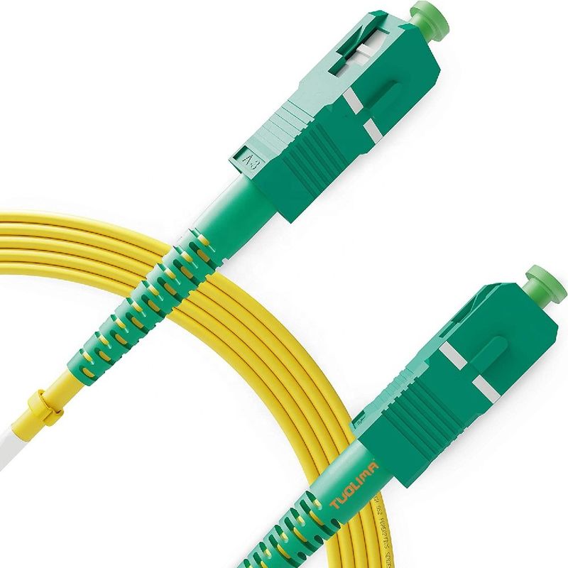 SC APC Duplex Single Mode Fiber Optic Patch Cord 1M Length