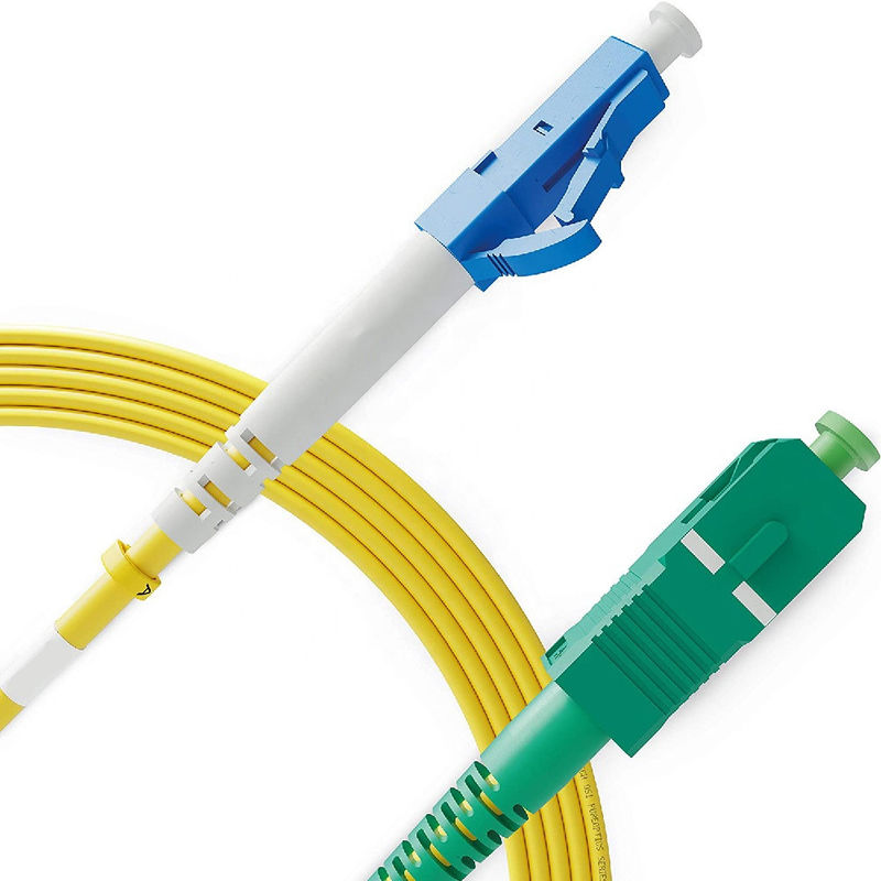 SC APC Duplex Single Mode Fiber Optic Patch Cord 1M Length