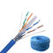 Indoor 4P Twisted Pair 0.57mm Cat6 LAN Cable , Blue Cat6 Cable