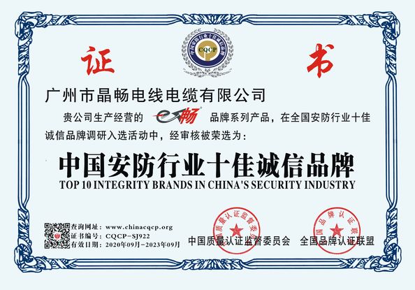 China Guangzhou Jingchang Wire &amp; Cable Co.,LTD Certification