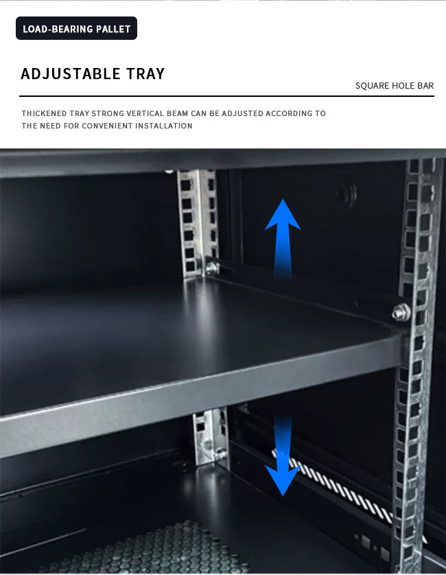 Key Net Rack Key Locking 18U Network Rack With 4 Post Structure For Enhanced ...