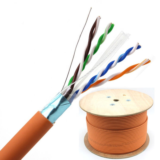 FTP Cat5e 100m Cable , 100m Cat6 Cable 4P Twisted Pair